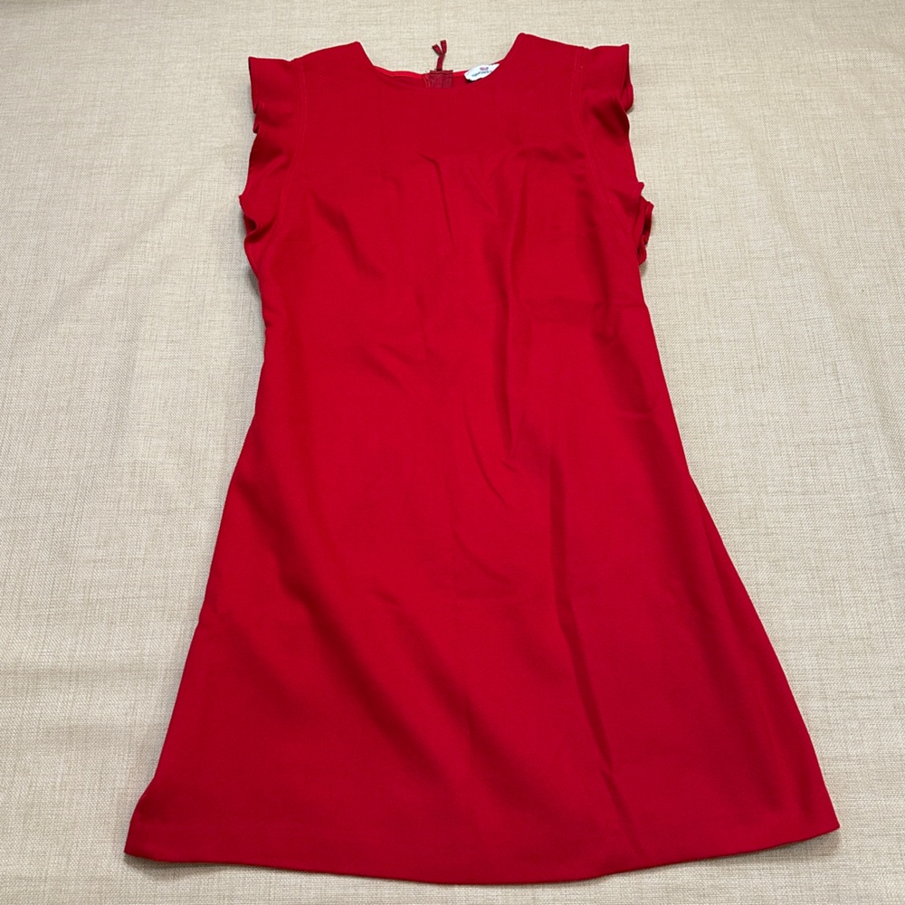 Vineyard Vines Red Flutter Sleeve Ponte Knit Shift Mini Dress